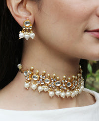 Farsheen Pearl Kundun Necklace