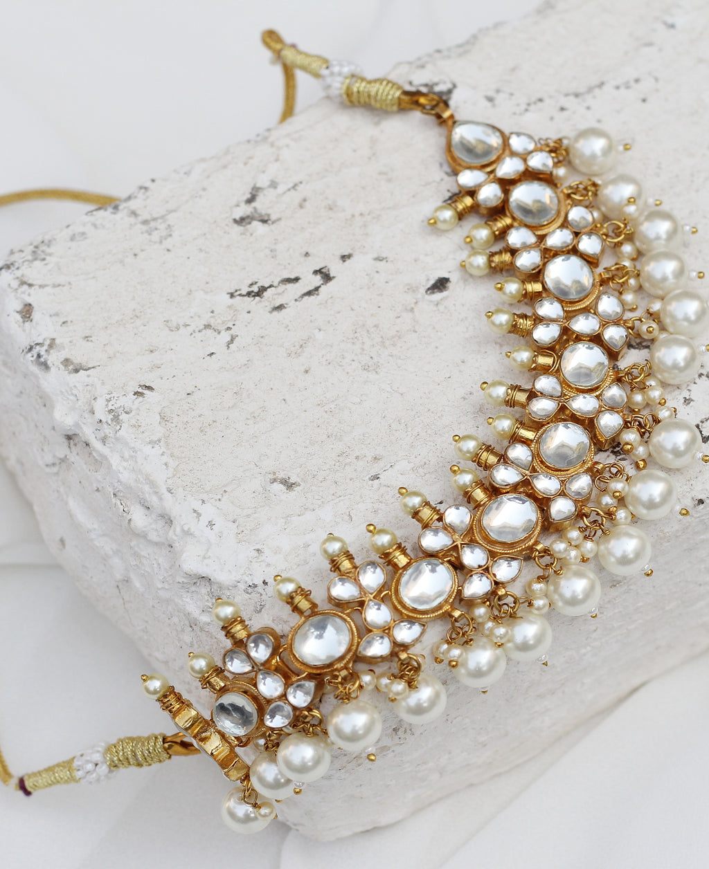 Farsheen Pearl Kundun Necklace