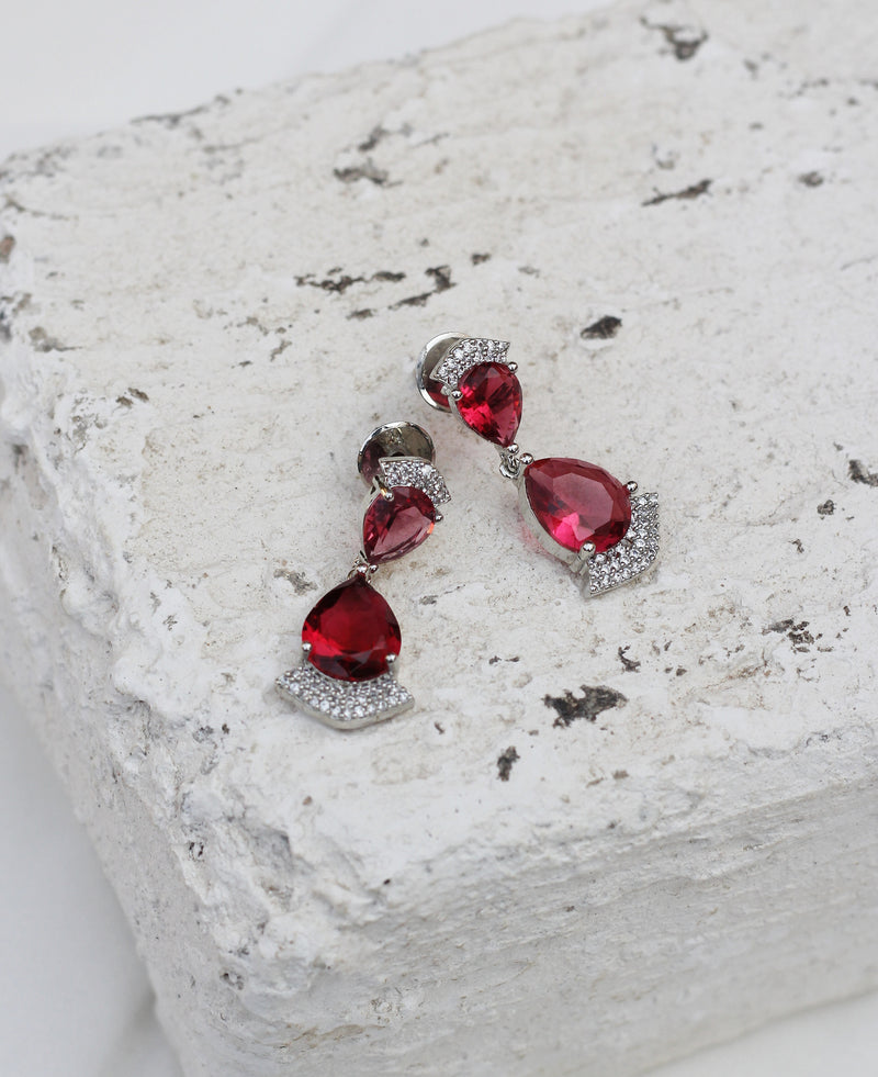 Ruby Doublet Earring
