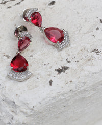 Ruby Doublet Earring
