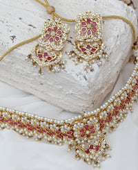 Kohinoor Ruby Pearl Necklace