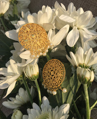 Gold plated earrings with freshwater pearls