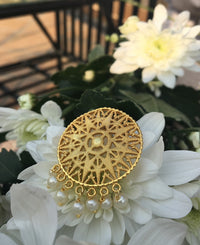 Gold plated earrings with freshwater pearls